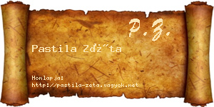 Pastila Zéta névjegykártya